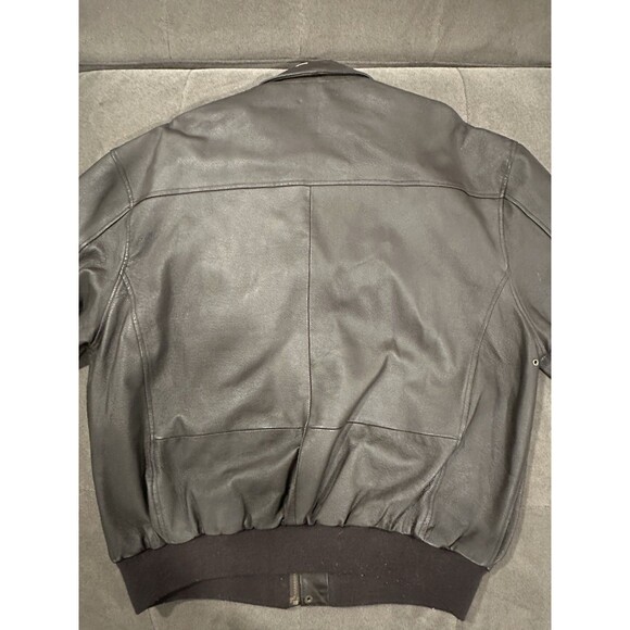 Airborne Leathers Genuine Leather Brown Mens Sz 2XL Leather Bomber Jacket Flight - Picture 5 of 6